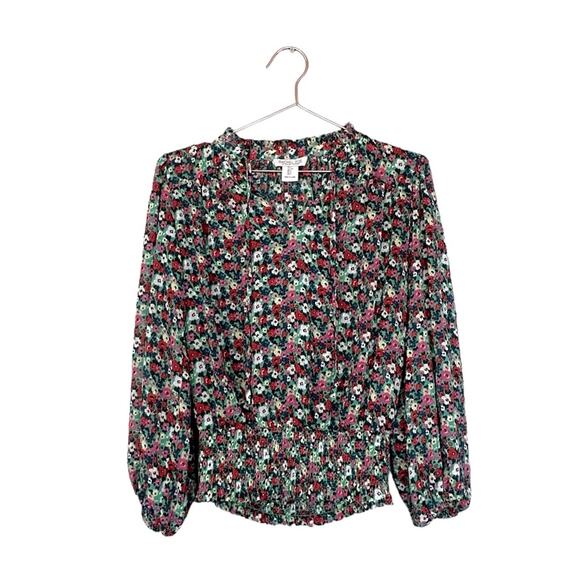 Rachel Zoe Floral Puff Sleeve Top - Size Small - Picture 1 of 7